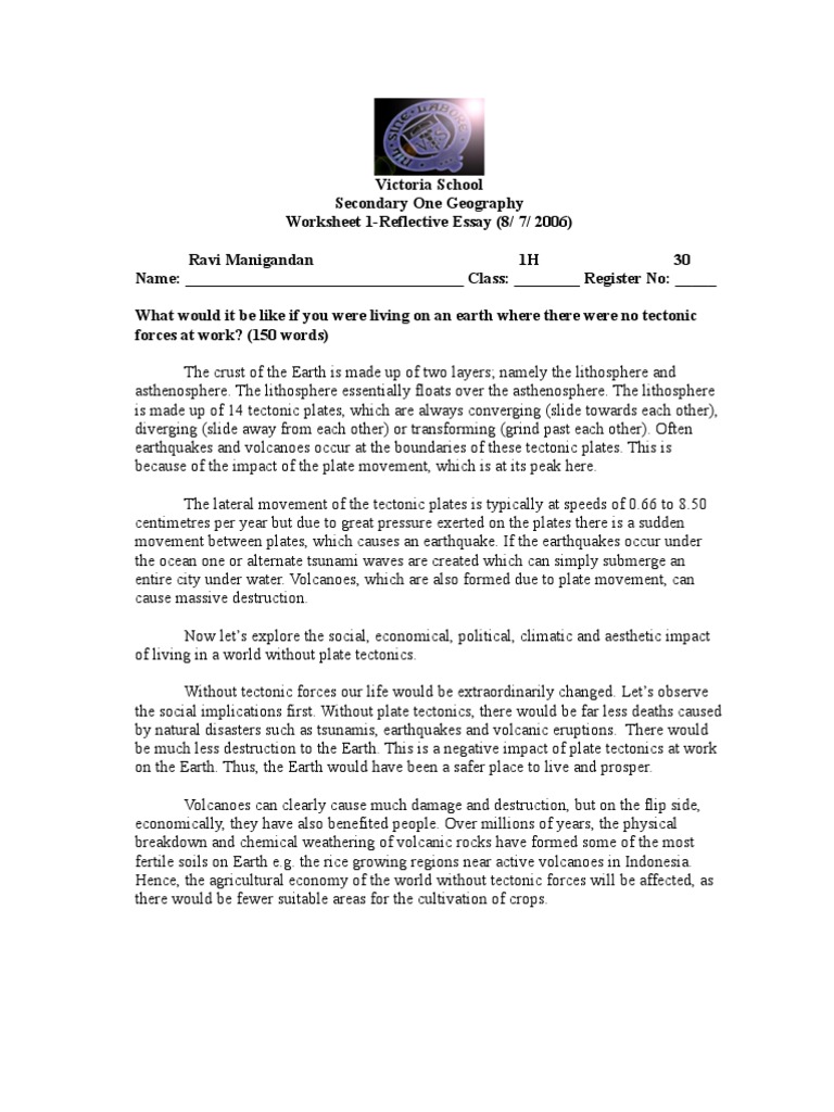 plate tectonics 5 paragraph essay significance of plate tectonics